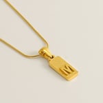 Gold color / 1 Piece Simple Series Hip-Pop/Rock Letter M Stainless Steel  Gold Color Unisex Pendant Necklaces Picture13